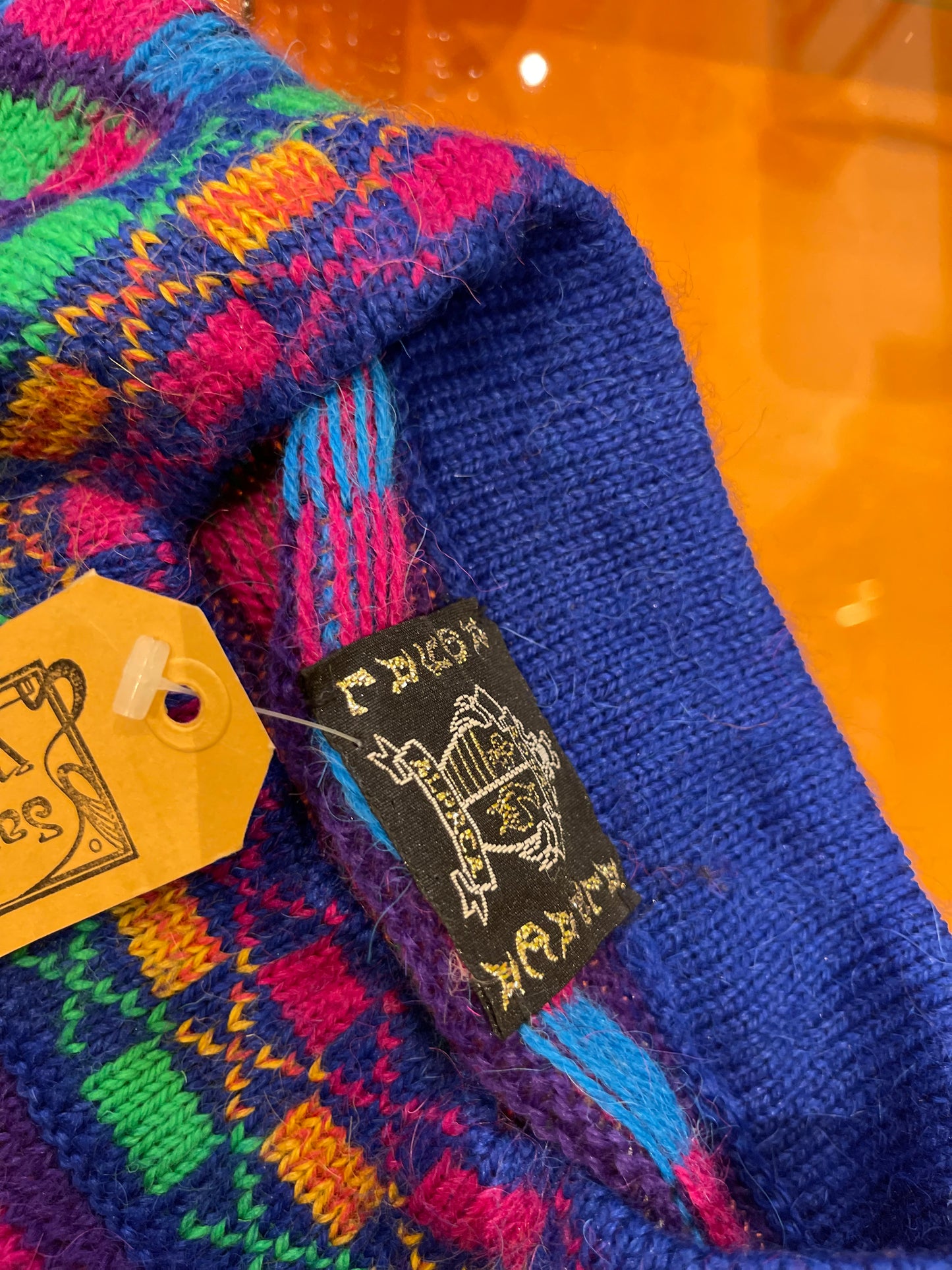 Felgekleurde Alpaca-wollen trui