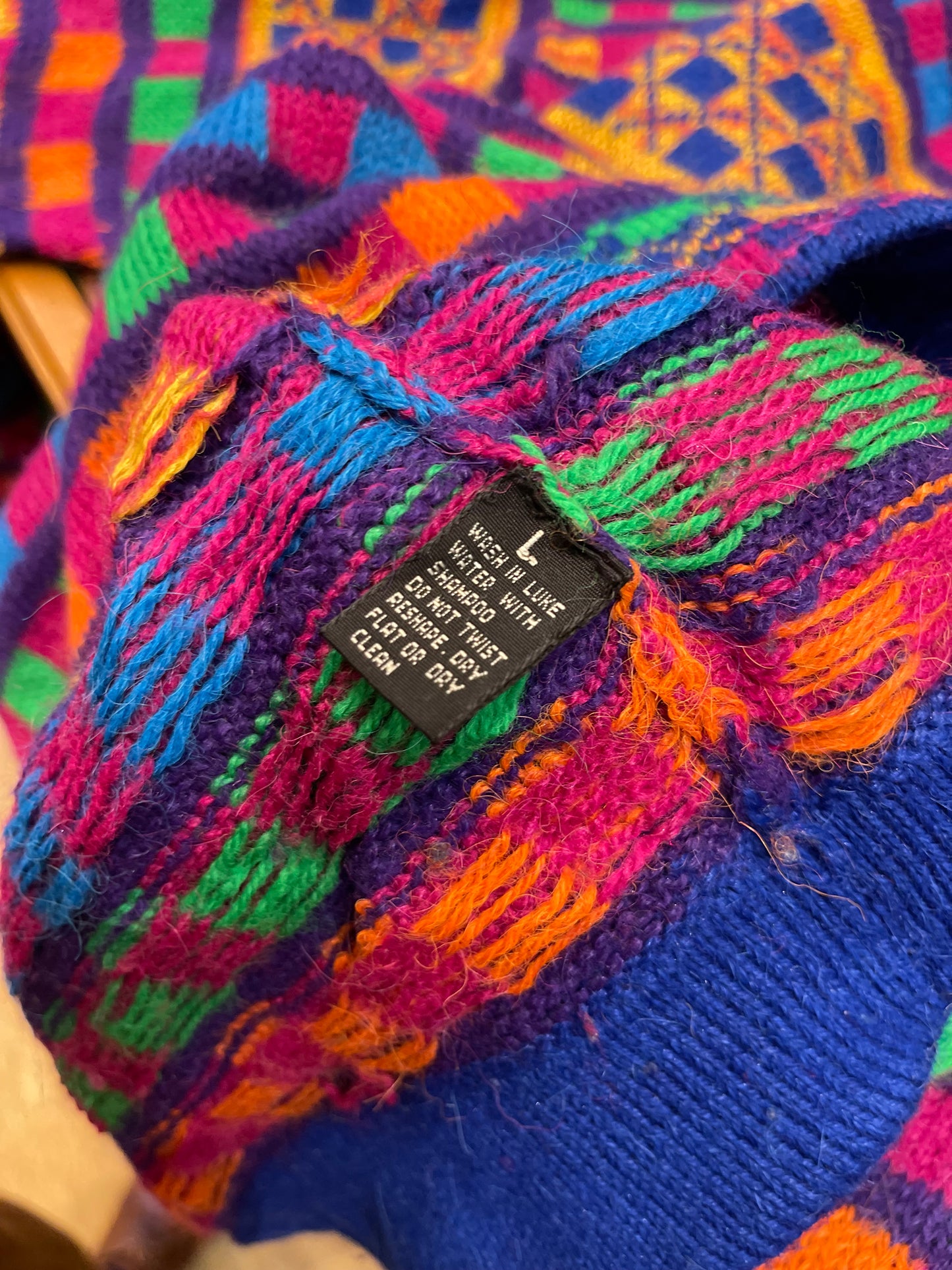 Felgekleurde Alpaca-wollen trui