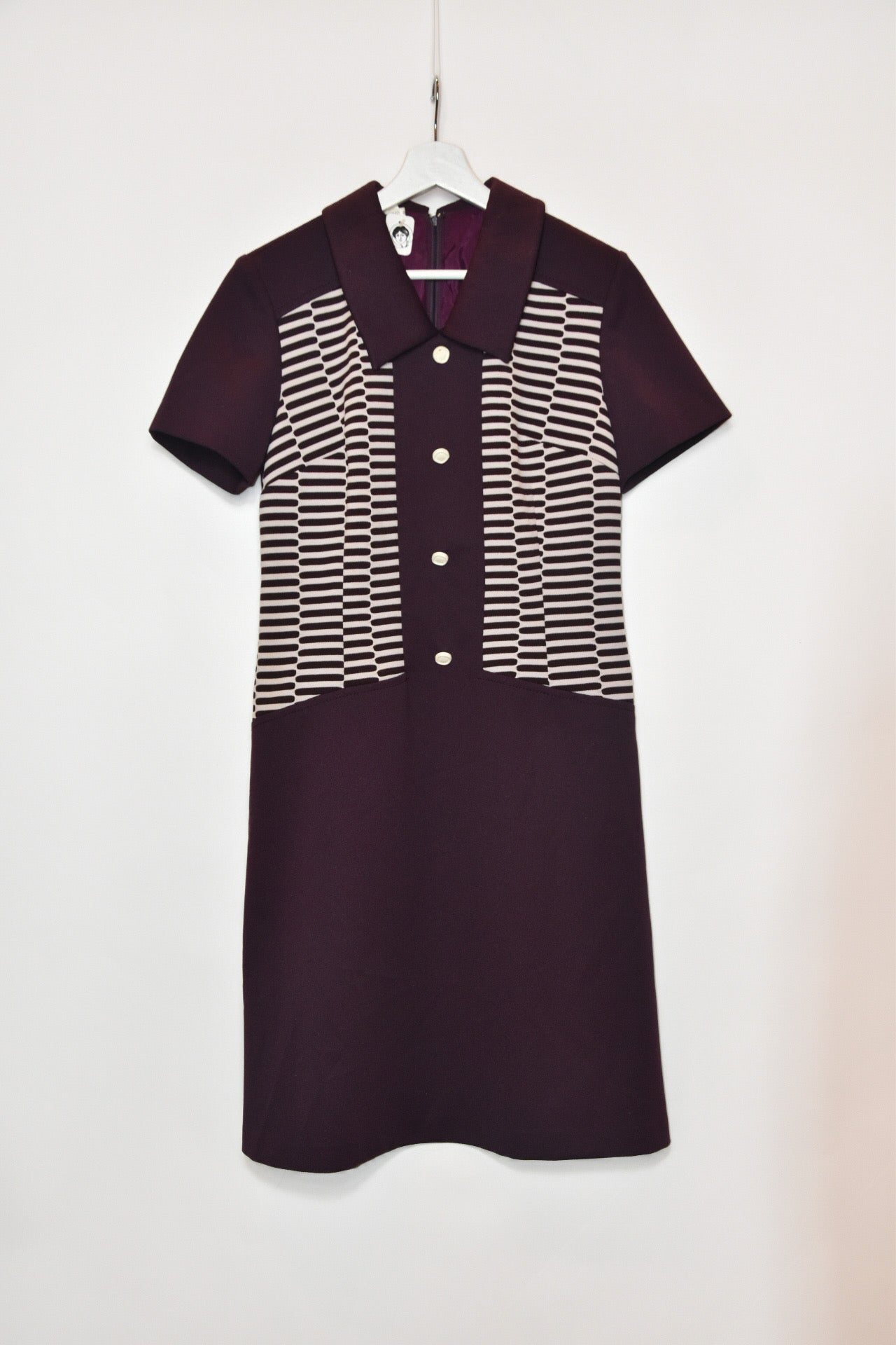 60s Jurkje - aubergine