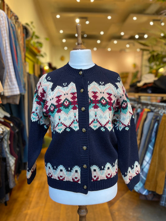 100% Wollen vest met patroon
