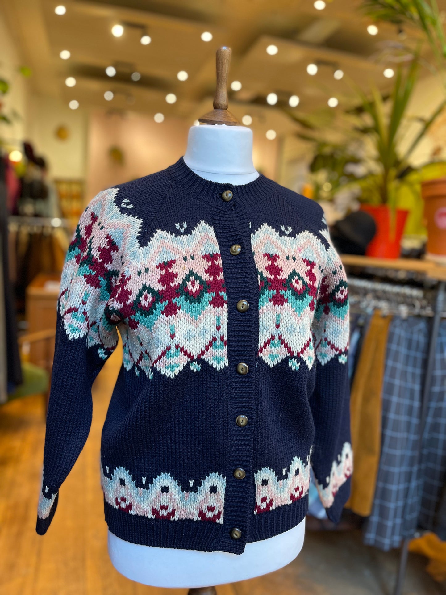 100% Wollen vest met patroon