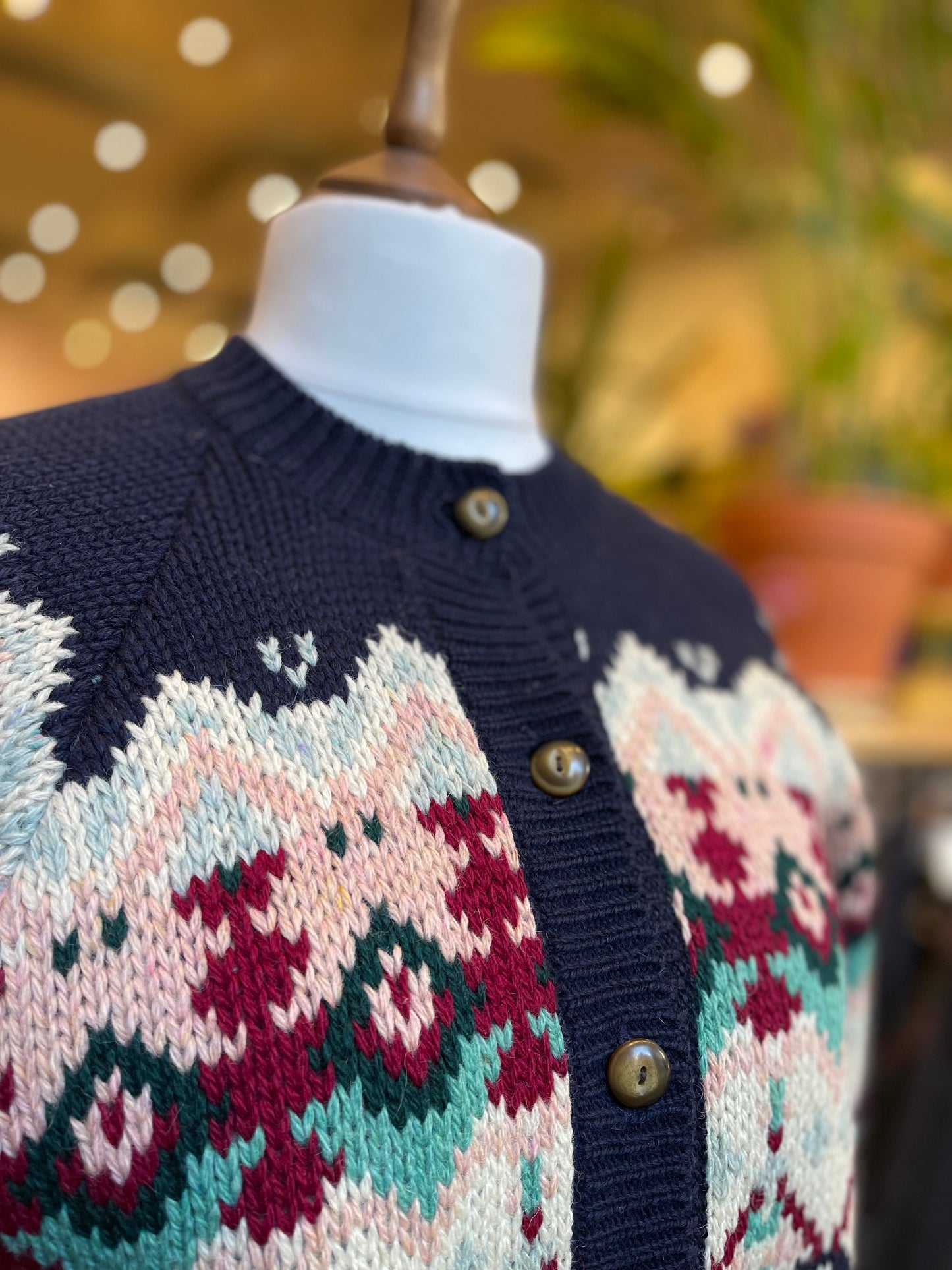 100% Wollen vest met patroon