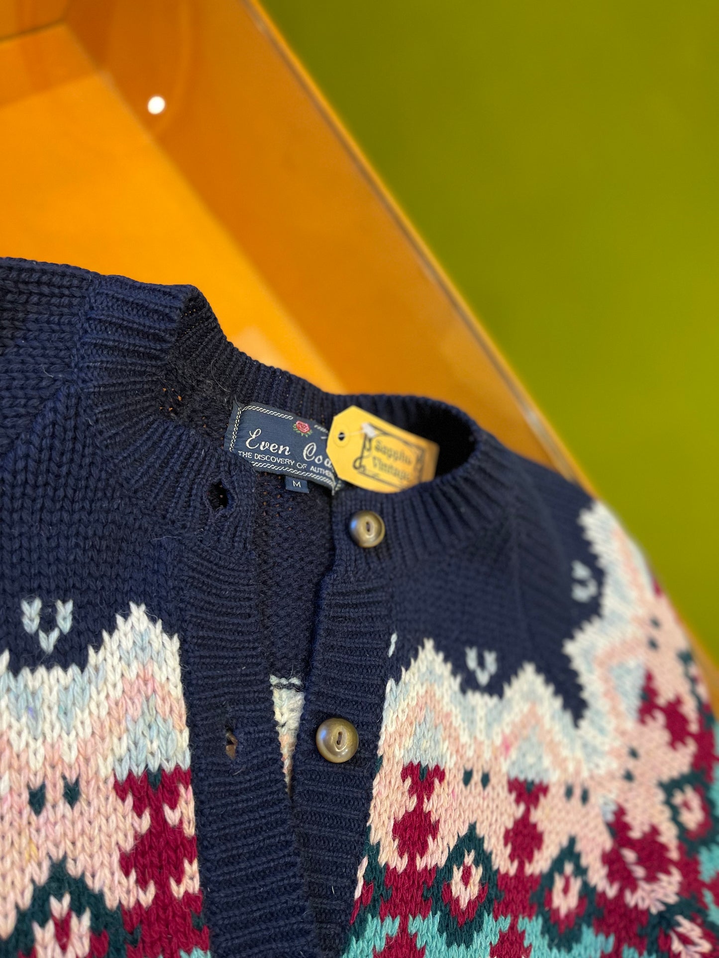 100% Wollen vest met patroon