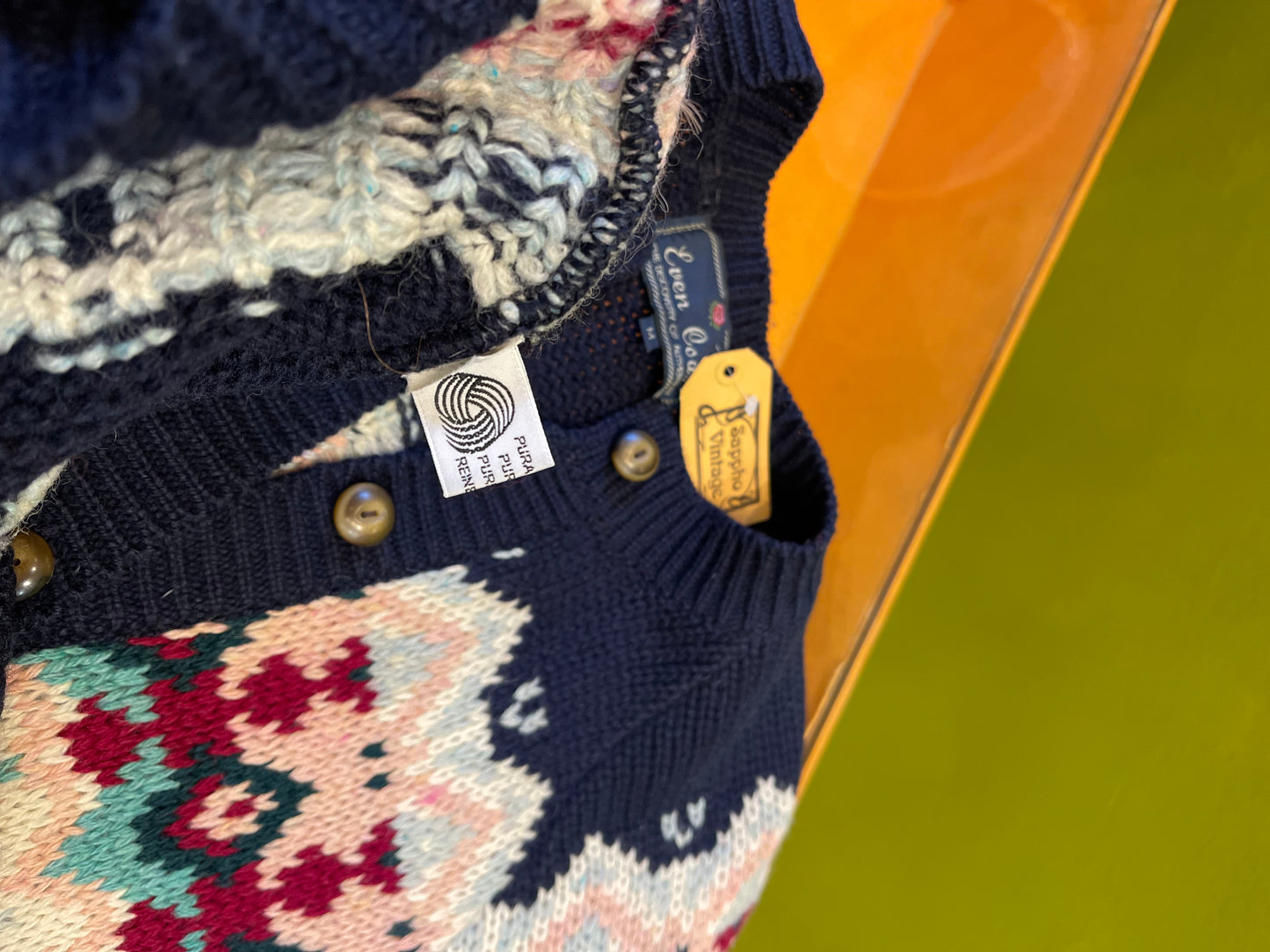 100% Wollen vest met patroon